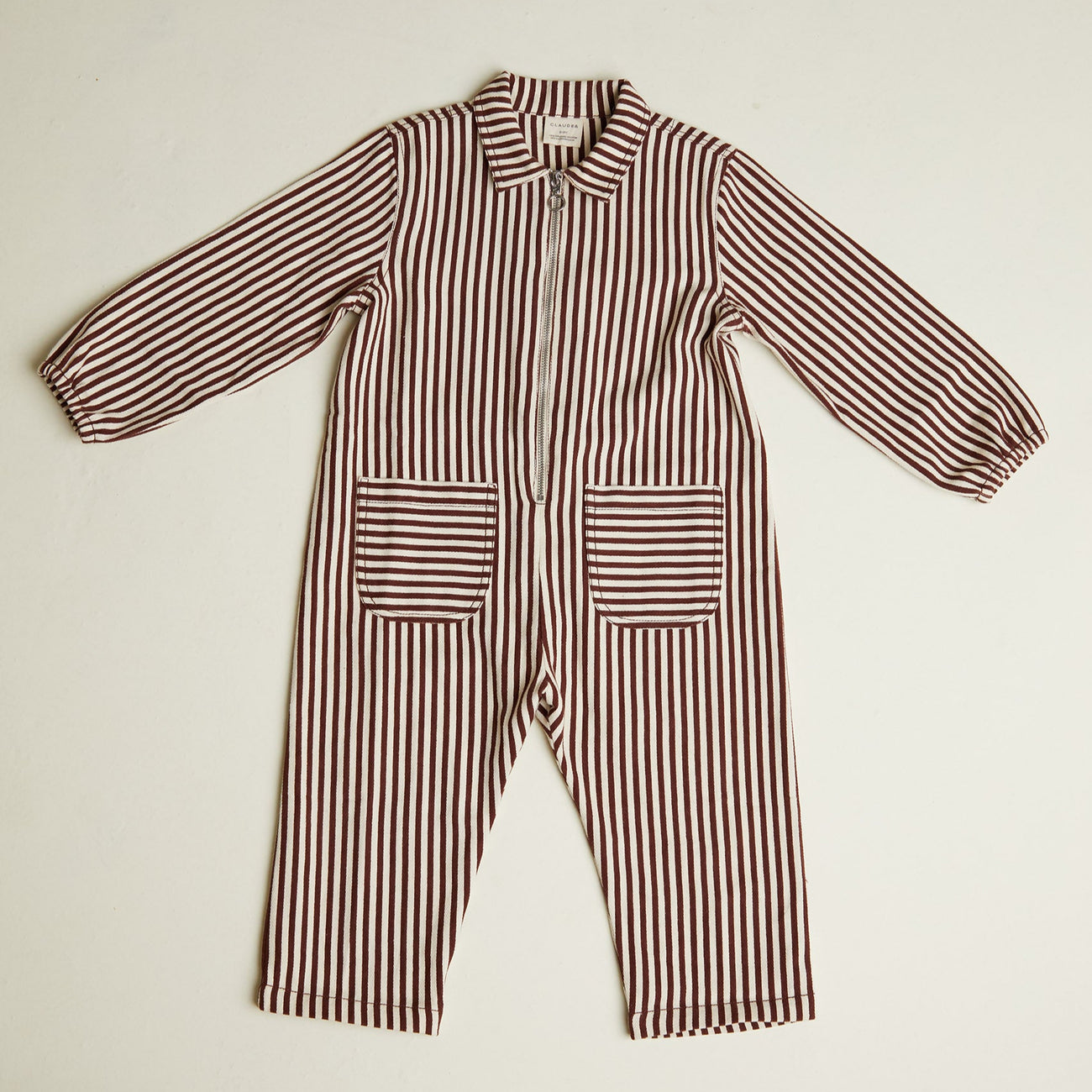 Syd Maroon Stripe Boilersuit Overall